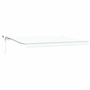 vidaXL Прибираща се тента Бяло 450 &times; 300 cm Полиестер
