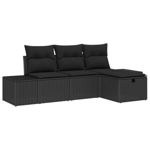 vidaXL Комплект дивани с възглавница 4 pcs полиратан