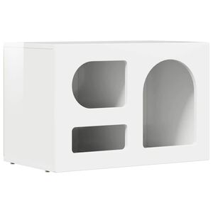 vidaXL ТВ шкаф Лъскаво бяло 60 x 35 x 40 см Инженерно дърво