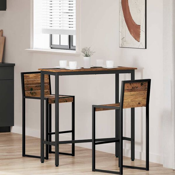 vidaXL Маса Старо дърво 100 x 40 x 100,5 см