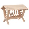 vidaXL Хранилка за сено за зайци 44x33x33 см масивна ела