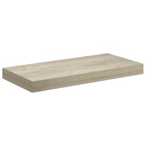 vidaXL Окачен стенен рафт, дъб, 50x23,5x3,8 см, МДФ