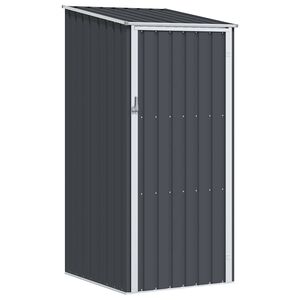 vidaXL Градинска барака, антрацит, 87x98x159 см, поцинкована стомана