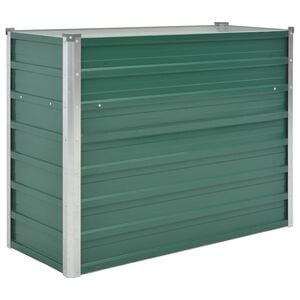 vidaXL Градинска висока леха поцинкована стомана 100x40x77 см зелена