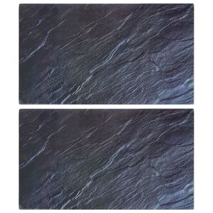 vidaXL Дъски за рязане, 2 бр, с шарка естествен камък, закалено стъкло