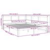 vidaXL Легло с етажерка за книги, без матрак, 140x200 см, бор масив