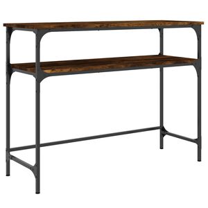 vidaXL Конзолна маса, опушен дъб, 100x35,5x75 см, инженерно дърво