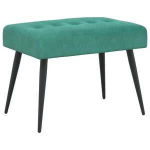 vidaXL Пейка с копчета Тюркоаз 60 x 40 x 45 см Кадифе