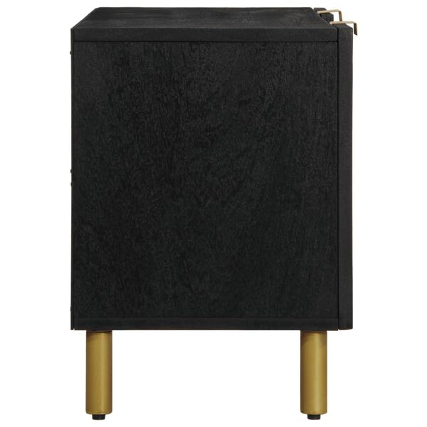 vidaXL ТВ шкаф, черен, 105x33x46 см, инженерно дърво