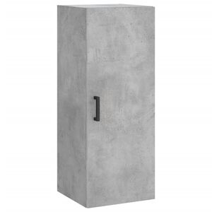 vidaXL Стенен шкаф бетонно сив 34,5x34x90 см
