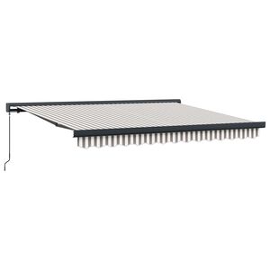 vidaXL Прибираща се тента Светлосив и бял 300 x 250 cm