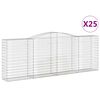 vidaXL Габионни кошници арка 25 бр 400x50x140/160см поцинковано желязо