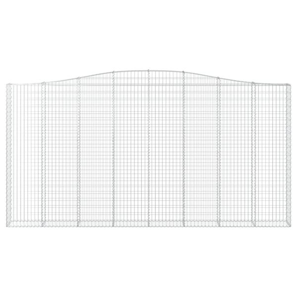 vidaXL Габионни кошници арка 3 бр 400x30x200/220 см поцинковано желязо