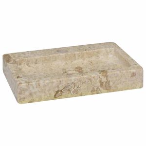 vidaXL Стенна мивка кремава 38x24x6,5 см мрамор