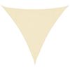 vidaXL Слънцезащитно платно, HDPE, триъгълно, 3.6x3.6x3.6 м, кремаво