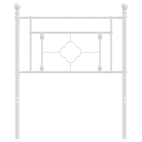 vidaXL Метална резервна табла за легло, бяла, 75 см