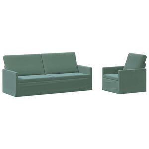 vidaXL Комплект дивани 2 pcs Морско зелено Кадифе