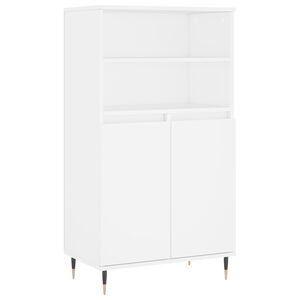 vidaXL Висок шкаф, бял, 60x36x110 см, инженерно дърво