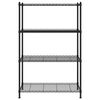 324622 vidaXL 4-Tier Storage Shelf 90x35x137 cm Black 200 kg