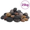 vidaXL Полирани камъчета 25 кг микс цветове 5-8 см