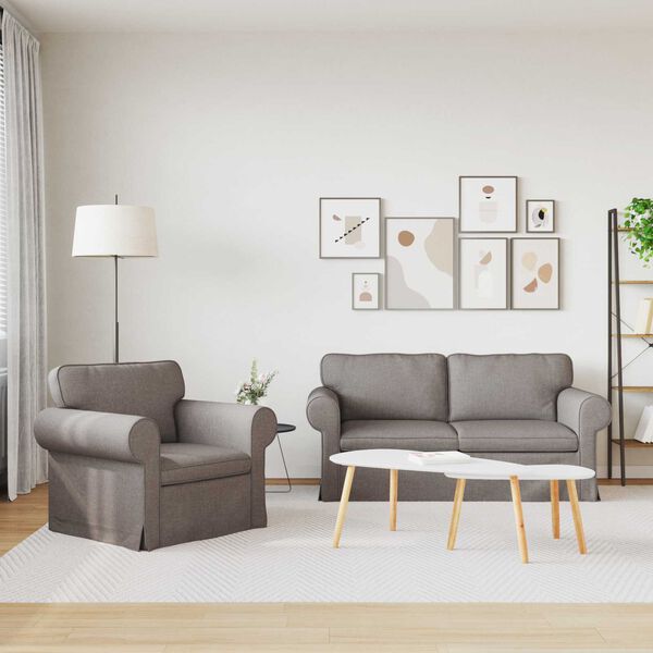 vidaXL Диван 2 pcs Таупе 175 x 82 x 80 см текстил