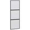 vidaXL Плъзгаща се врата с комплект обков Черно 76x205 cm