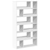 vidaXL Етажерка за книги, бяла, 100x33x187,5 см, инженерно дърво