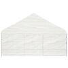 vidaXL Навес с покрив бял 20,07x5,88x3,75 м полиетилен