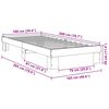 vidaXL Рамка за легло без матрак 100x200 cm Дъб от масивна дървесина