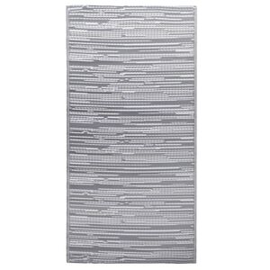 vidaXL Килим за открито, ARAKIL сив, 120x180 см, PP