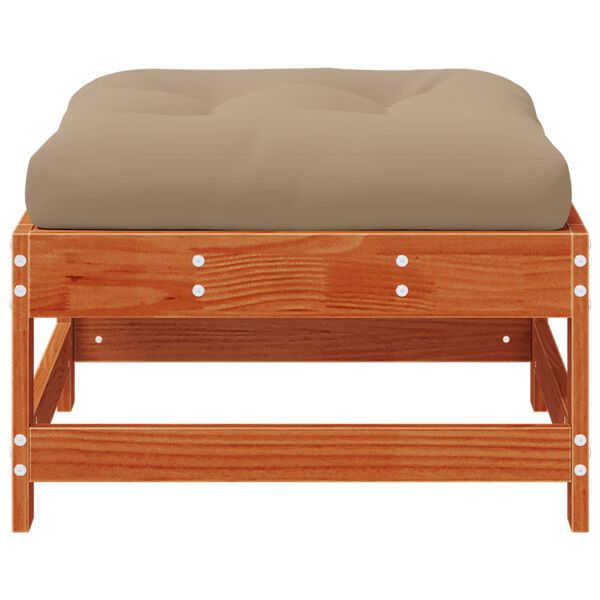 vidaXL Градинска поставка за крака Масивна боровина Восъчен Кафяв