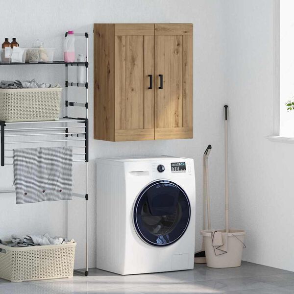 vidaXL Стенен шкаф Дъб 69,5 x 34 x 90 см Инженерно дърво