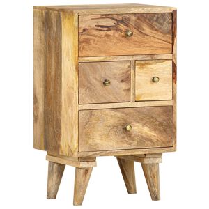 vidaXL Нощно шкафче, 36x30x60 см, мангово дърво масив