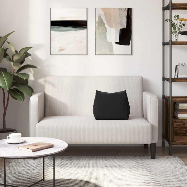 vidaXL Възглавница за гръб Черно 45 x 20 x 35 см Кордюрова тъкан