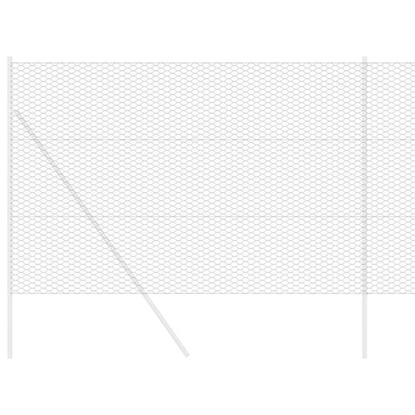 vidaXL Шестоъгълна ограда Сив 1.6 x 100 m Стомана