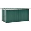 vidaXL Градинска кутия за съхранение, зелена, 129x67x65 см