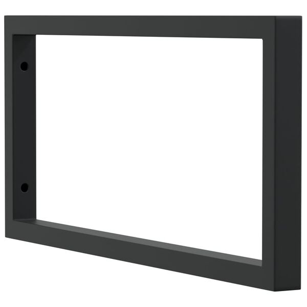 vidaXL Рафтови скоби за мивка, 2 бр, черен, правоъгълни, стомана