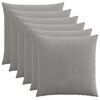 vidaXL Калъфка за възглавница 6 pcs HEERLEN Светлосиво 80 x 80 cm