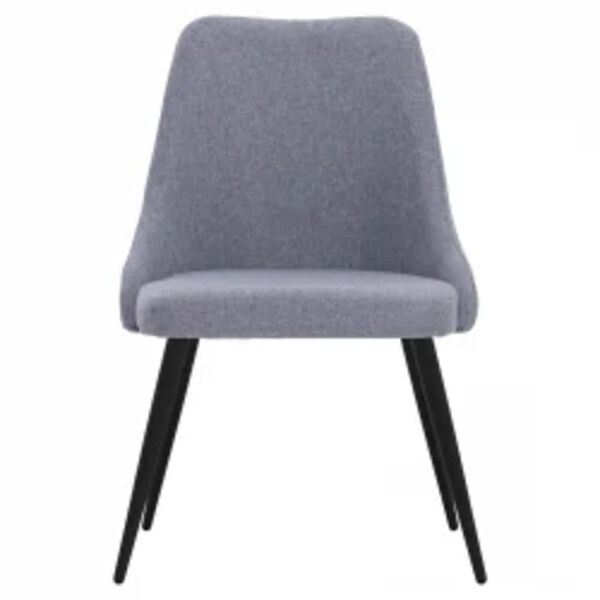 vidaXL Трапезни столове, 4 бр, светлосиви, текстил