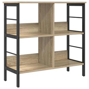 vidaXL Рафт за книги 4 нива 82 x 32 x 79 см Инженерна дървесина