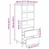 vidaXL Висок шкаф Старо дърво 40 x 36 x 110 см Инженерно дърво