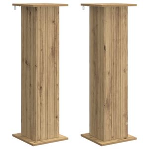 vidaXL Стойка за растения 2 бр. Дъб артизан 30,5 x 30 x 100,5 см