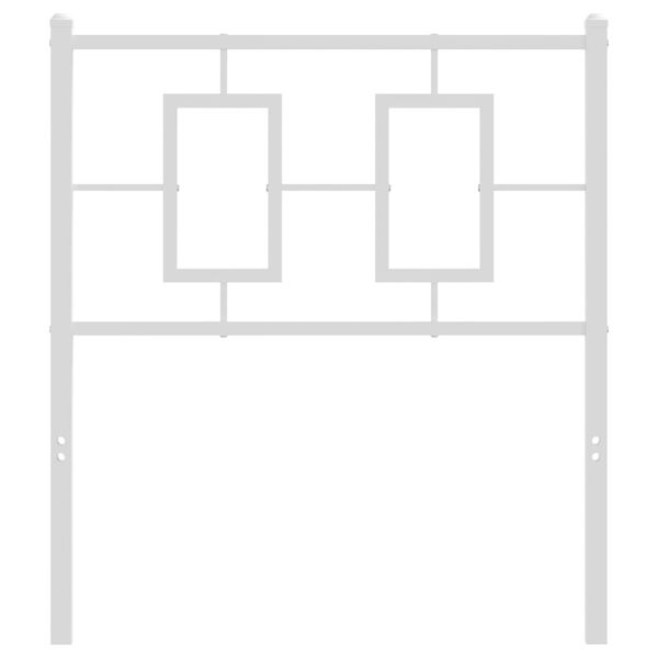 vidaXL Метална резервна табла за легло, бяла, 80 см