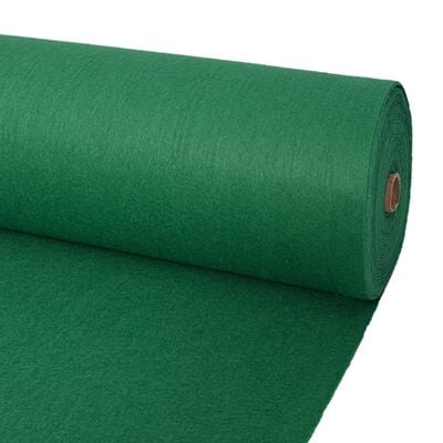 vidaXL Изложбен килим, 1x12 м, зелен