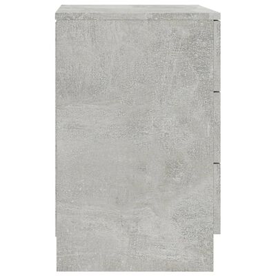 vidaXL Нощни шкафчета, 2 бр, бетонно сиви, 38x35x56 см, ПДЧ