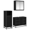 vidaXL Комплект мебели за баня 3 бр. Черния дъб 80 x 33 x 60 см