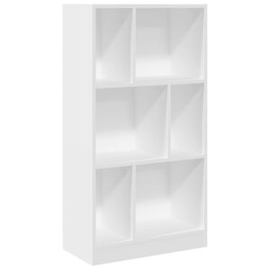 vidaXL Библиотека, бяла, 57x28,5x107,5 см, инженерно дърво