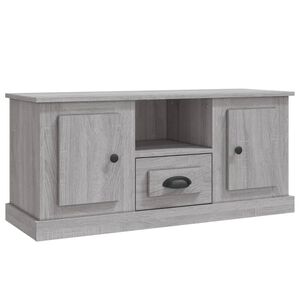 vidaXL ТВ шкаф, сив сонома, 100x35,5x45 см, инженерно дърво