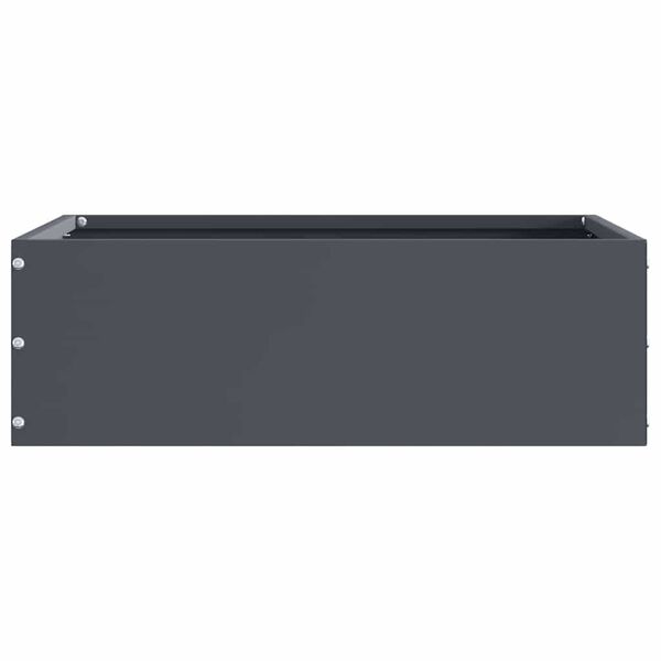 vidaXL Ограда за трева 6 pcs Антрацит 40 x 40 x 13 cm Стомана