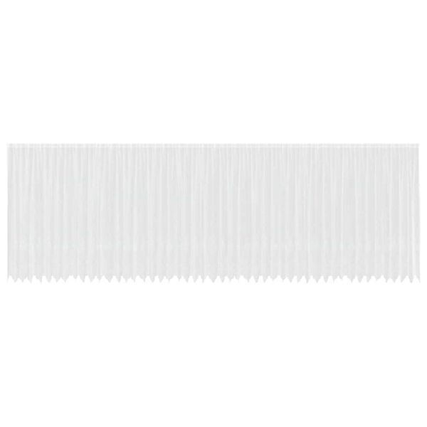 vidaXL Перде от дантела С завеси Флорален Бяло 245 x 1200 см Полиестер